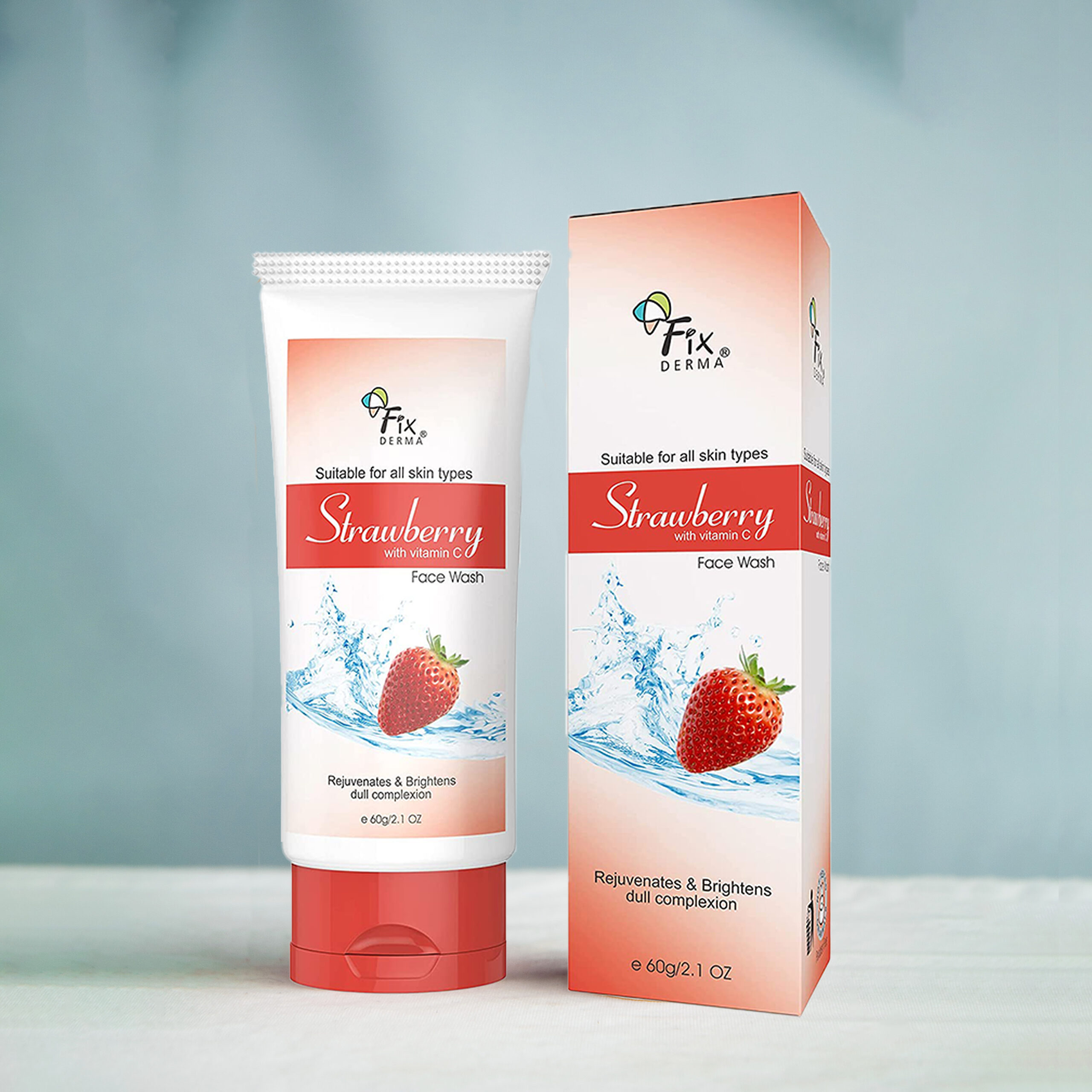 Fix Derma Strawberry Face Wash for dull skin, suitable for all skin types